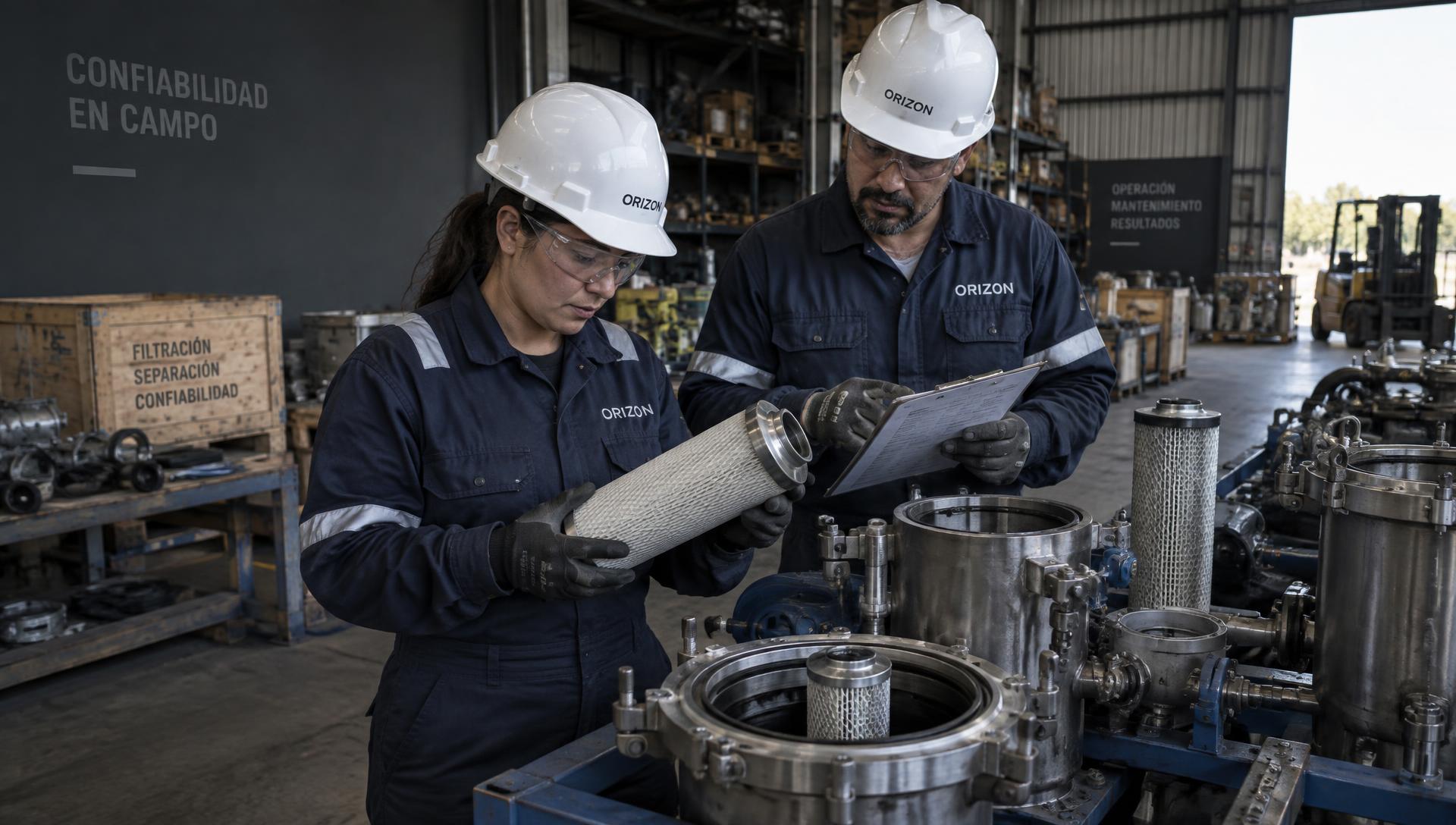 Equipo venezolano de Orizon trabajando en filtración y separación
