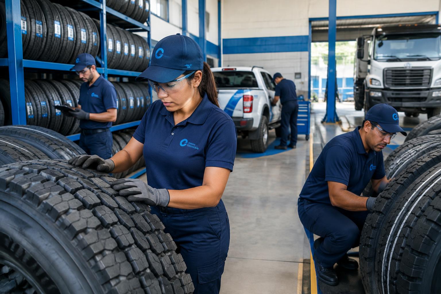 Equipo venezolano de Orizon trabajando en neumáticos y soluciones para flotas
