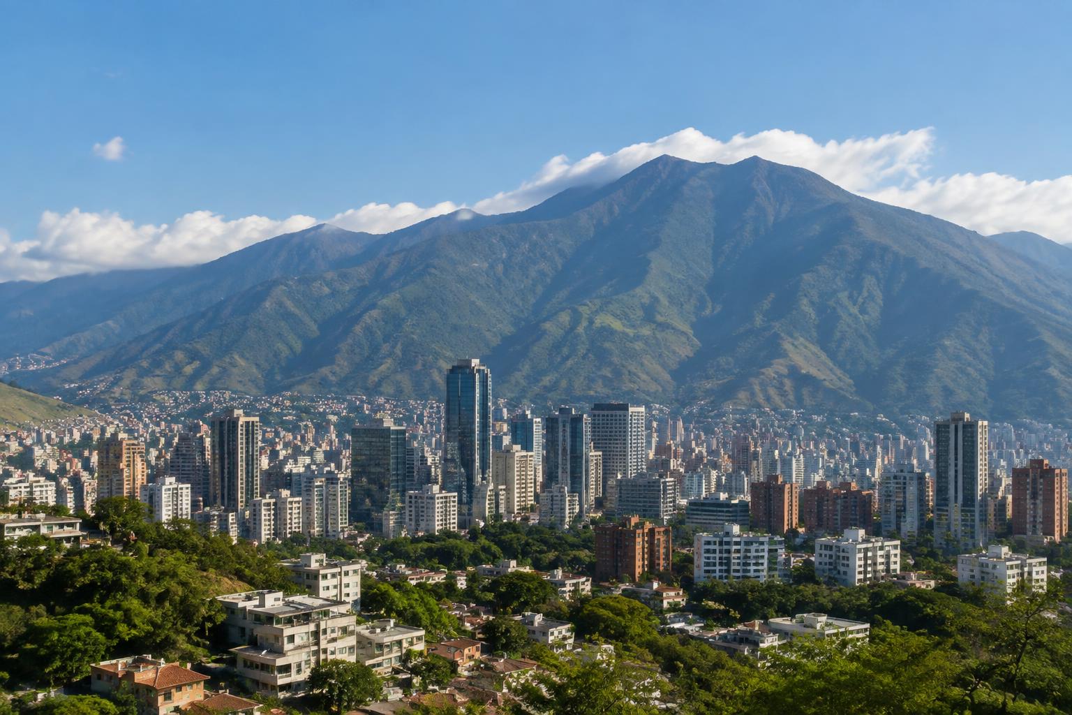 Vista panorámica de Caracas y el Ávila
