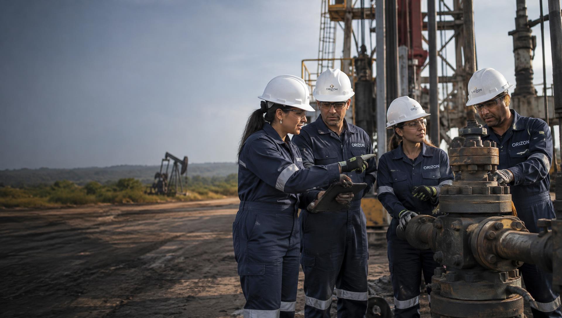 Equipo venezolano de Orizon coordinando una operación de pozo